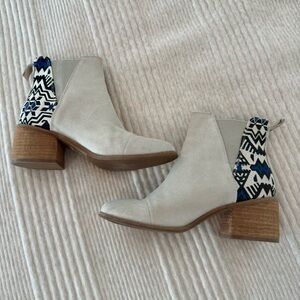 Toms Neutral Bone Suede Ankle Boot Booties